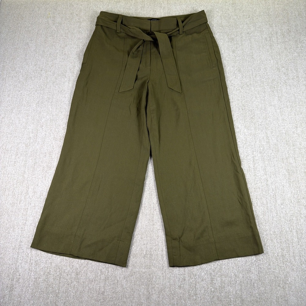 Ann Taylor Olive Green‎ Culottes Wide Leg Pants Women's 6P Workwear Minimalist